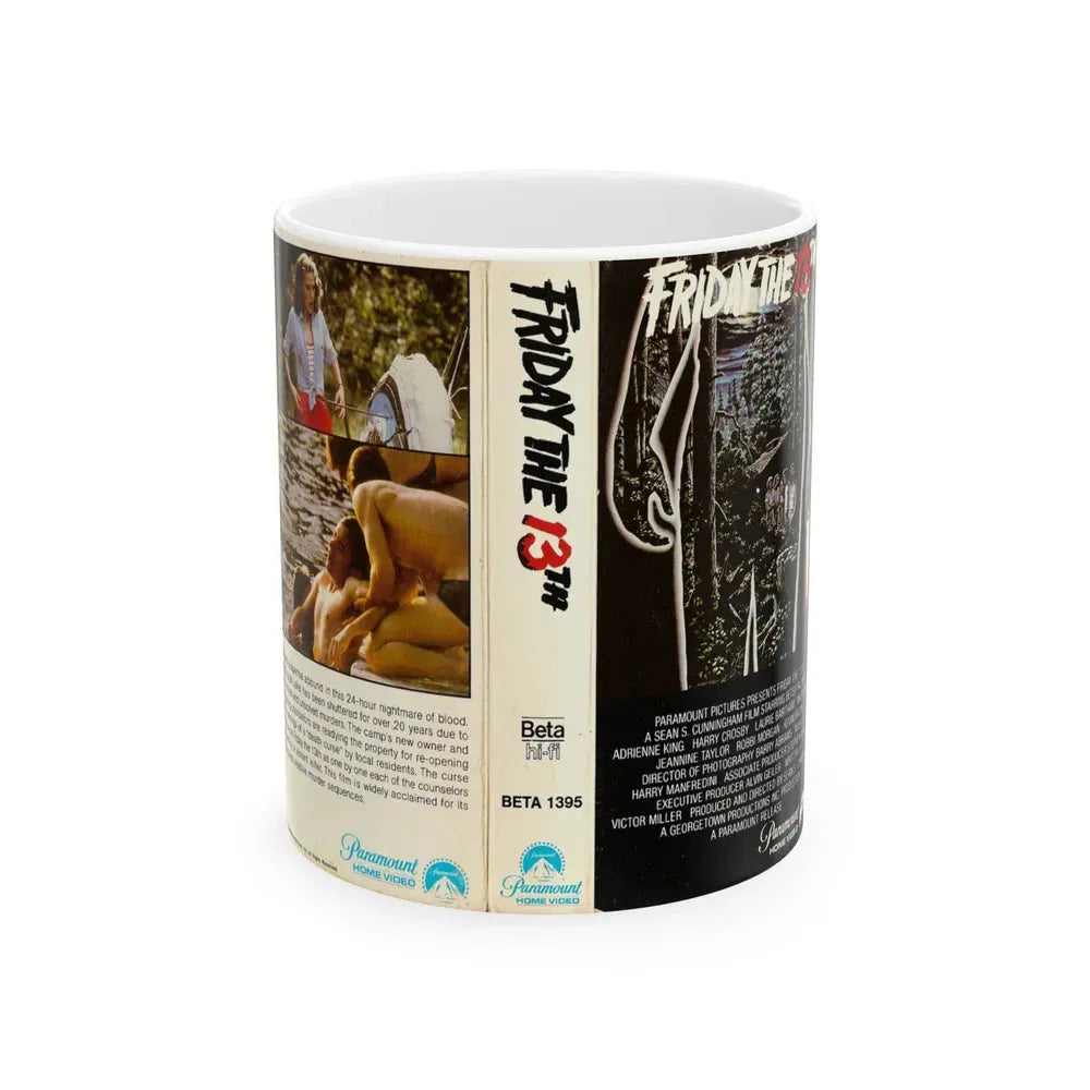 FRIDAY THE 13TH BETA (VHS COVER) - White Coffee Mug 11oz - Go Mug Yourself