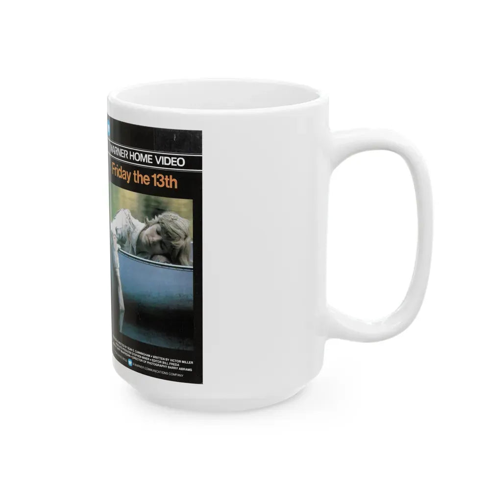 FRIDAY THE 13TH PART 1 GERMAN (VHS COVER) - White Coffee Mug - Go Mug Yourself
