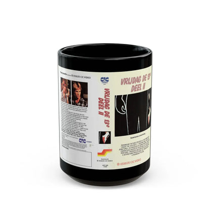 FRIDAY THE 13TH PART 2 GERMAN (VHS COVER) - Black Coffee Mug-15oz-Go Mug Yourself