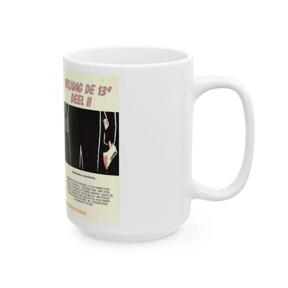 FRIDAY THE 13TH PART 2 GERMAN (VHS COVER) - White Coffee Mug-Go Mug Yourself