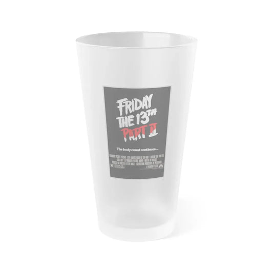 FRIDAY THE 13TH PART II 1981 Movie Poster - Frosted Pint Glass 16oz 16oz Frosted - Go Mug Yourself