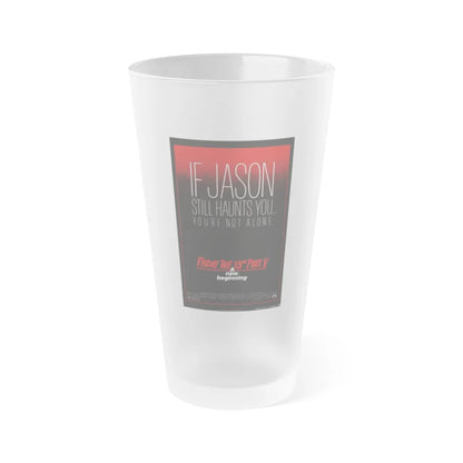 FRIDAY THE 13TH PART V - A NEW BEGINNING 1985 Movie Poster - Frosted Pint Glass 16oz-16oz-Frosted-Go Mug Yourself