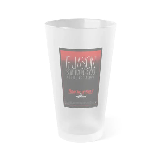 FRIDAY THE 13TH PART V - A NEW BEGINNING 1985 Movie Poster - Frosted Pint Glass 16oz 16oz Frosted - Go Mug Yourself