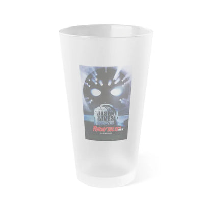 FRIDAY THE 13TH PART VI - JASON LIVES 1986 Movie Poster - Frosted Pint Glass 16oz-16oz-Frosted-Go Mug Yourself