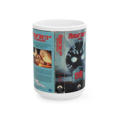 FRIDAY THE 13TH PART VI JASON LIVES (VHS COVER) - White Coffee Mug-15oz-Go Mug Yourself