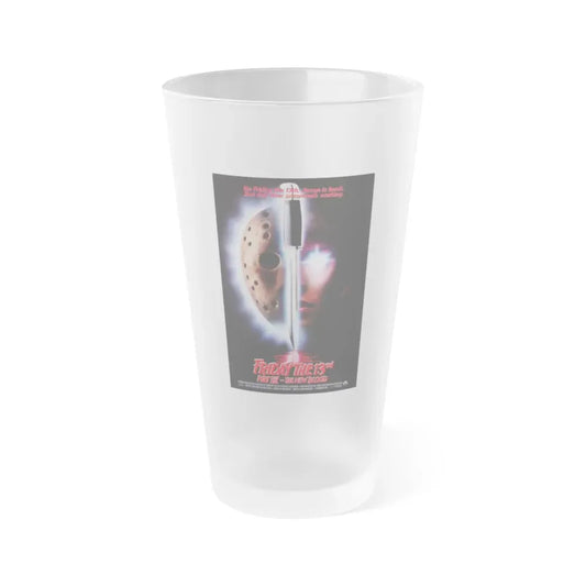 FRIDAY THE 13TH PART VII - THE NEW BLOOD 1988 Movie Poster - Frosted Pint Glass 16oz 16oz Frosted - Go Mug Yourself