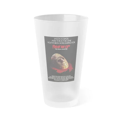 FRIDAY THE 13TH - THE FINAL CHAPTER (2) 1984 Movie Poster - Frosted Pint Glass 16oz 16oz Frosted - Go Mug Yourself