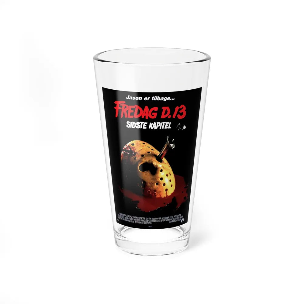 FRIDAY THE 13TH - THE FINAL CHAPTER (DANISH) 1984 Movie Poster - Pint Glass 16oz-16oz-Go Mug Yourself