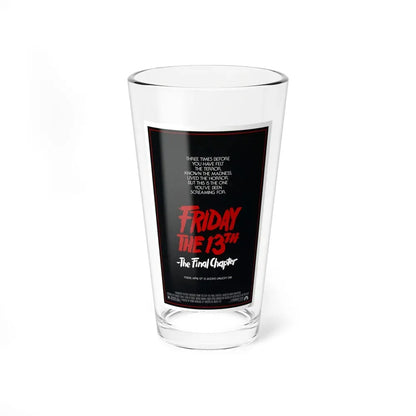 FRIDAY THE 13TH - THE FINAL CHAPTER (TEASER) 1984 Movie Poster - Pint Glass 16oz 16oz - Go Mug Yourself