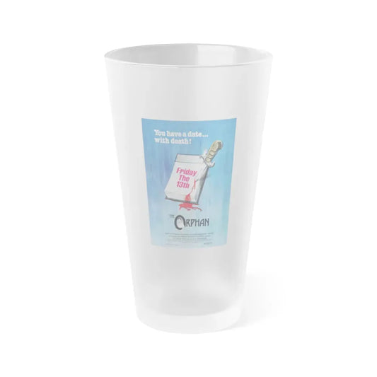 FRIDAY THE 13TH THE ORPHAN 1979 Movie Poster - Frosted Pint Glass 16oz 16oz Frosted - Go Mug Yourself