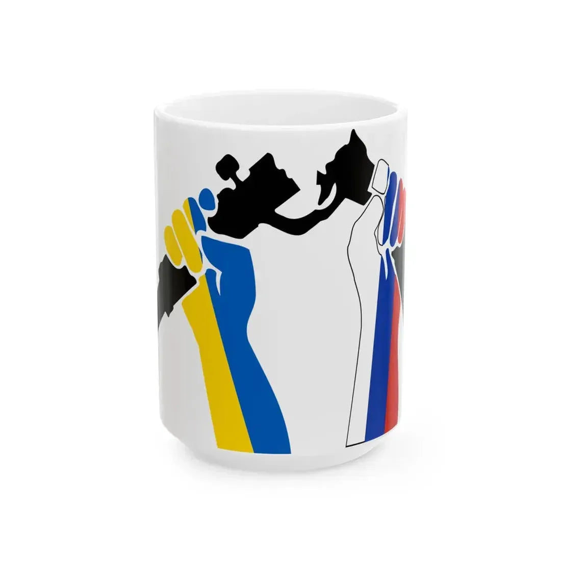 Frieden RU UA (Russia) White Coffee Mug 15oz - Go Mug Yourself