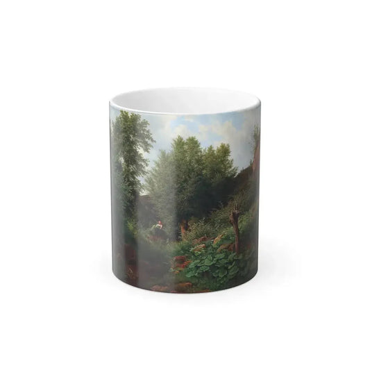 Friedrich (Bedrich) Havranek (1821-1899) Landscape with a Stream in the Summer - Oil on Canvas 1876 - Color Changing Mug 11oz 11oz - Go Mug Yourself