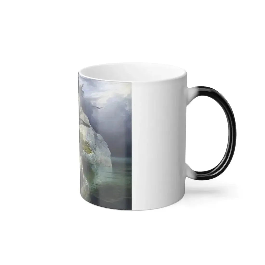 Friedrich Gauermann (1807-1862) Adler und sterbender Hirsch am Seeufer (Eagles and dying deer on the lak-0 - Color Changing Mug 11oz - Go Mug Yourself