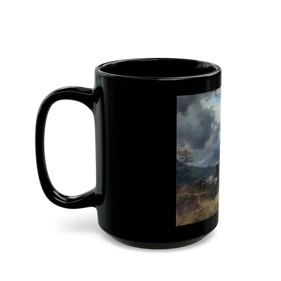 Friedrich Gauermann (1807-1862) Ueberfall (The Robbery) - Black Coffee Mug - Go Mug Yourself