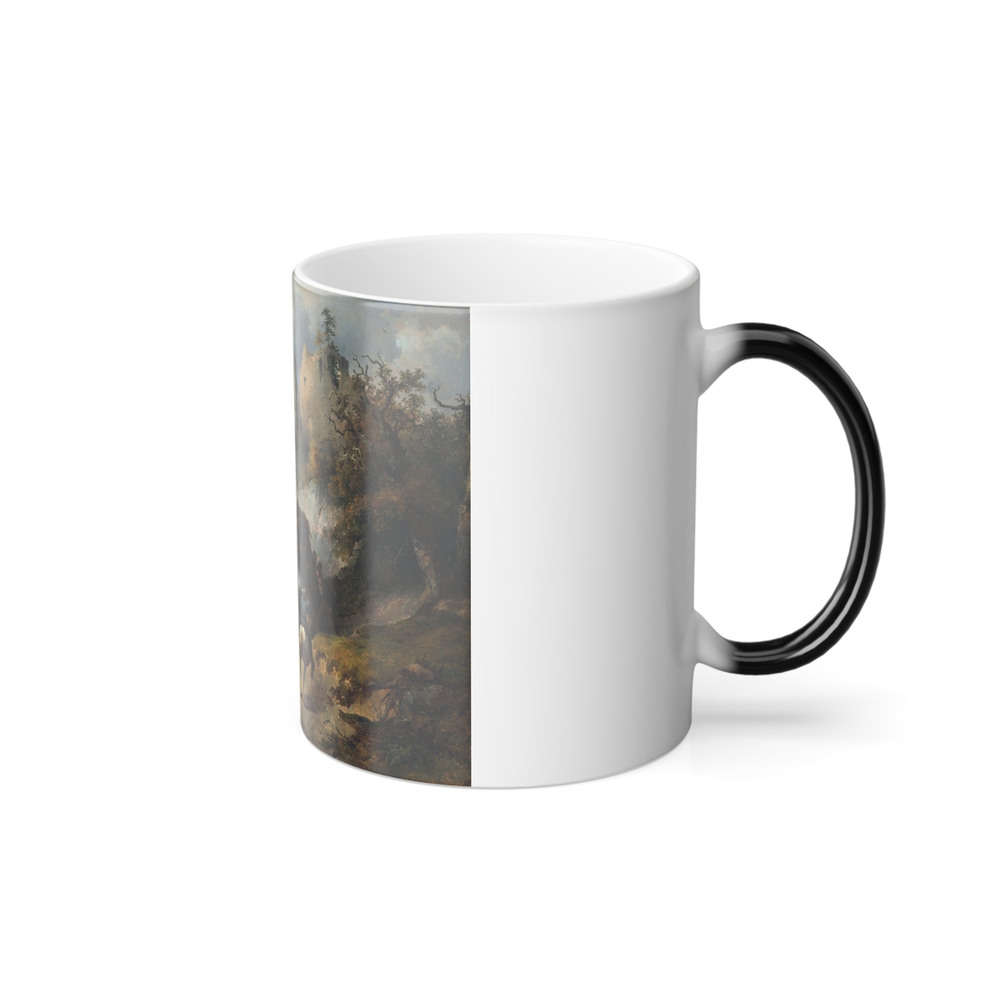 Friedrich Gauermann (1807-1862) Ueberfall (The Robbery) - Color Changing Mug 11oz-Go Mug Yourself