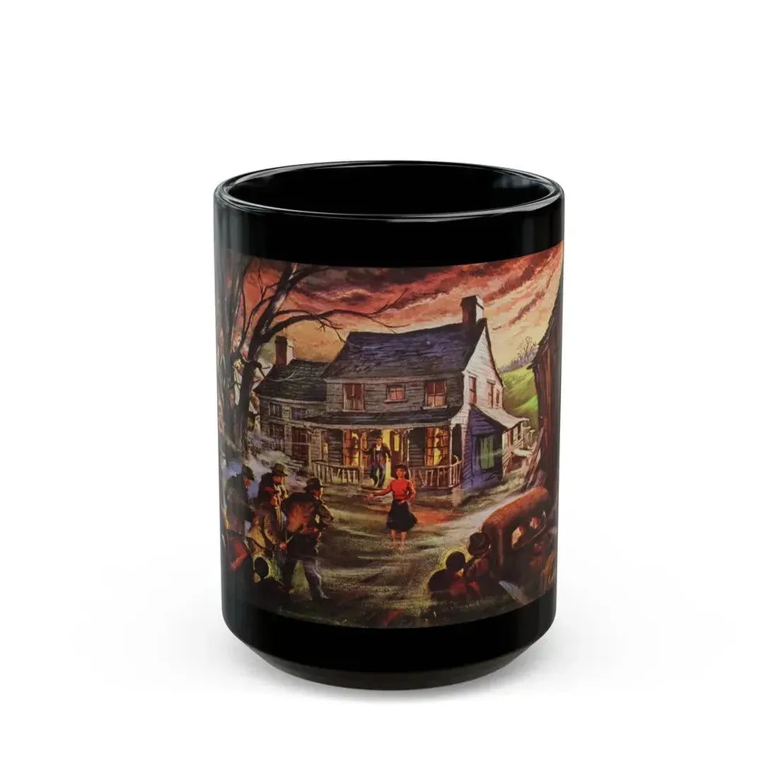 Friendly Neighbours - Black Coffee Mug 15oz - Go Mug Yourself