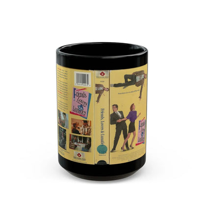 FRIENDS LOVERS AND LUNATICS (VHS COVER) - Black Coffee Mug-15oz-Go Mug Yourself