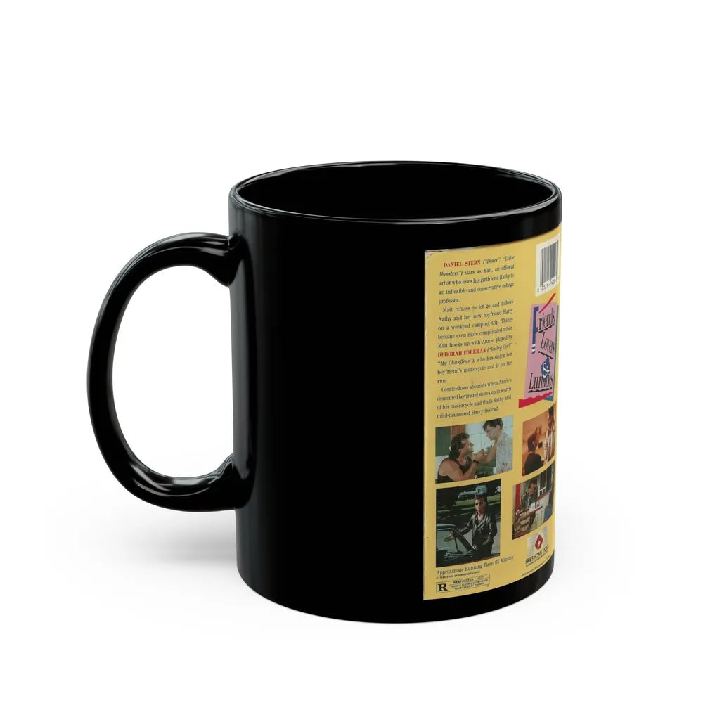 FRIENDS LOVERS AND LUNATICS (VHS COVER) - Black Coffee Mug-Go Mug Yourself