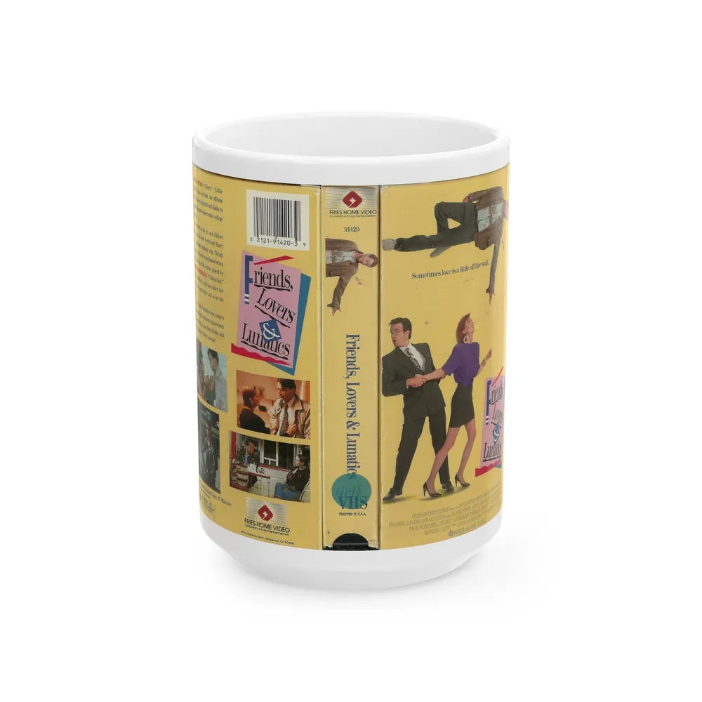 FRIENDS LOVERS AND LUNATICS (VHS COVER) - White Coffee Mug-15oz-Go Mug Yourself