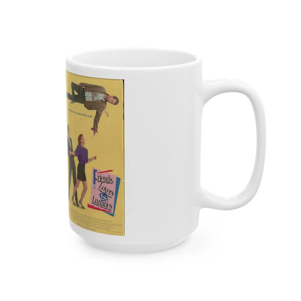 FRIENDS LOVERS AND LUNATICS (VHS COVER) - White Coffee Mug-Go Mug Yourself