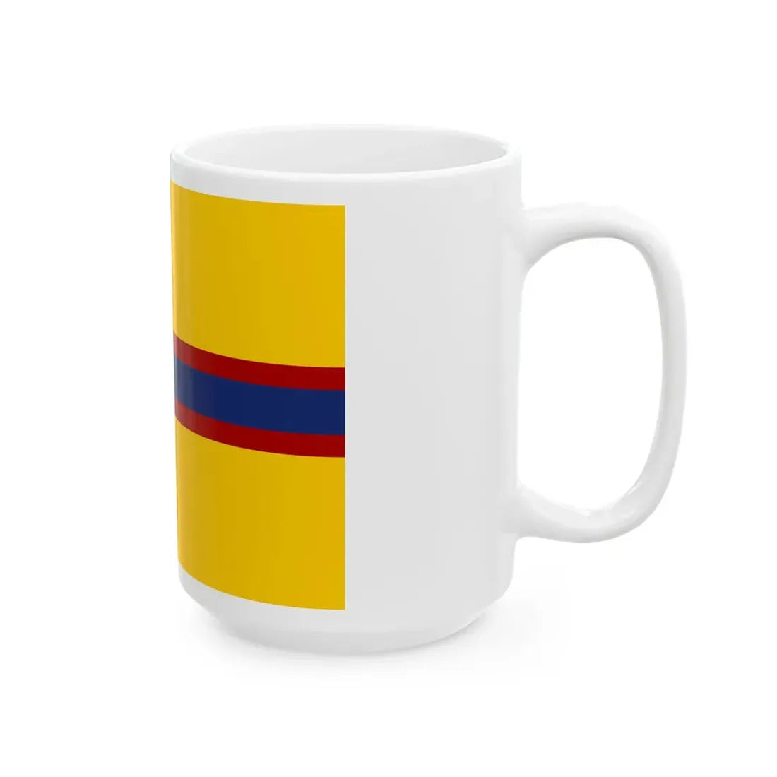 Friesenflagge mit skandinavischen Kreuz (Germany) White Coffee Mug - Go Mug Yourself