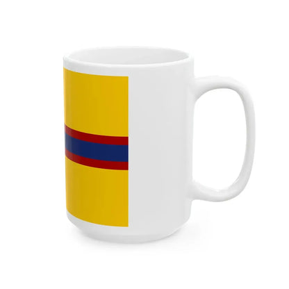 Friesenflagge mit skandinavischen Kreuz (Germany) White Coffee Mug - Go Mug Yourself