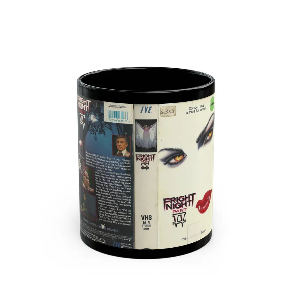 FRIGHT NIGHT PART 2 (VHS COVER) - Black Coffee Mug-11oz-Go Mug Yourself