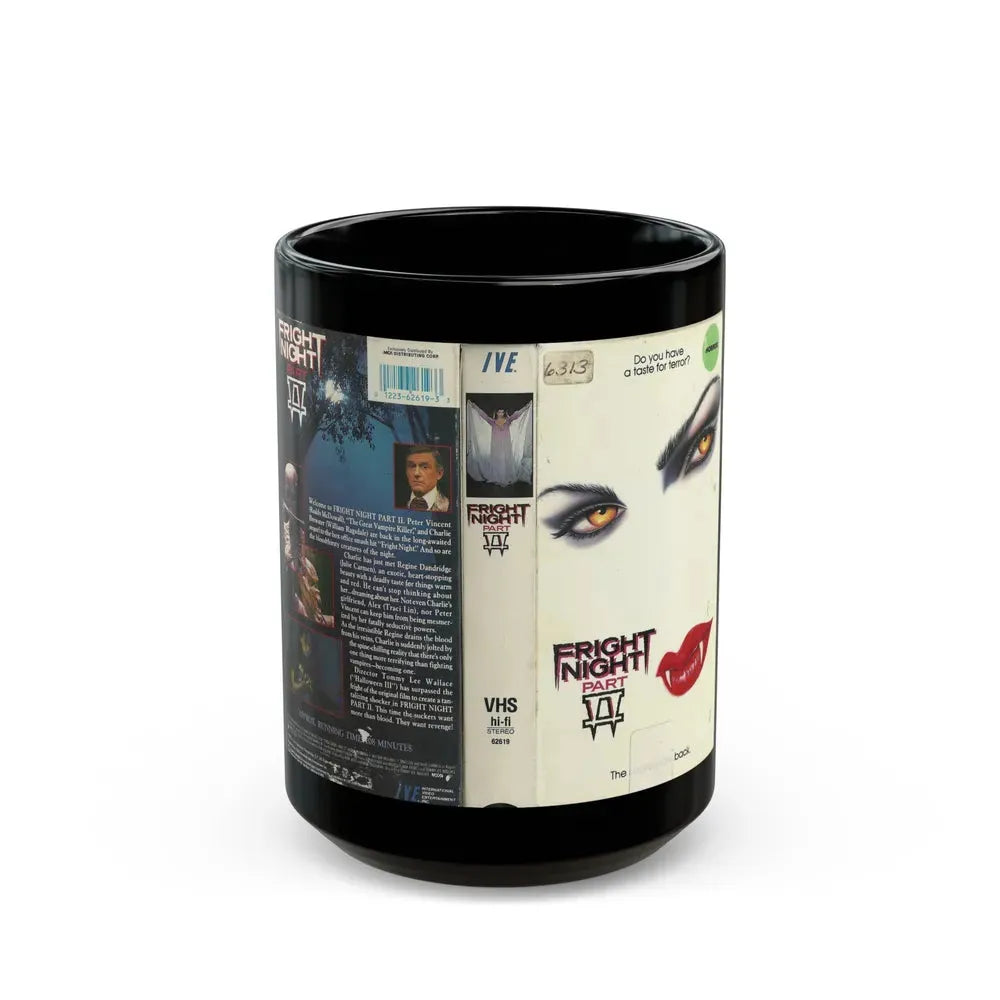 FRIGHT NIGHT PART 2 (VHS COVER) - Black Coffee Mug 15oz - Go Mug Yourself