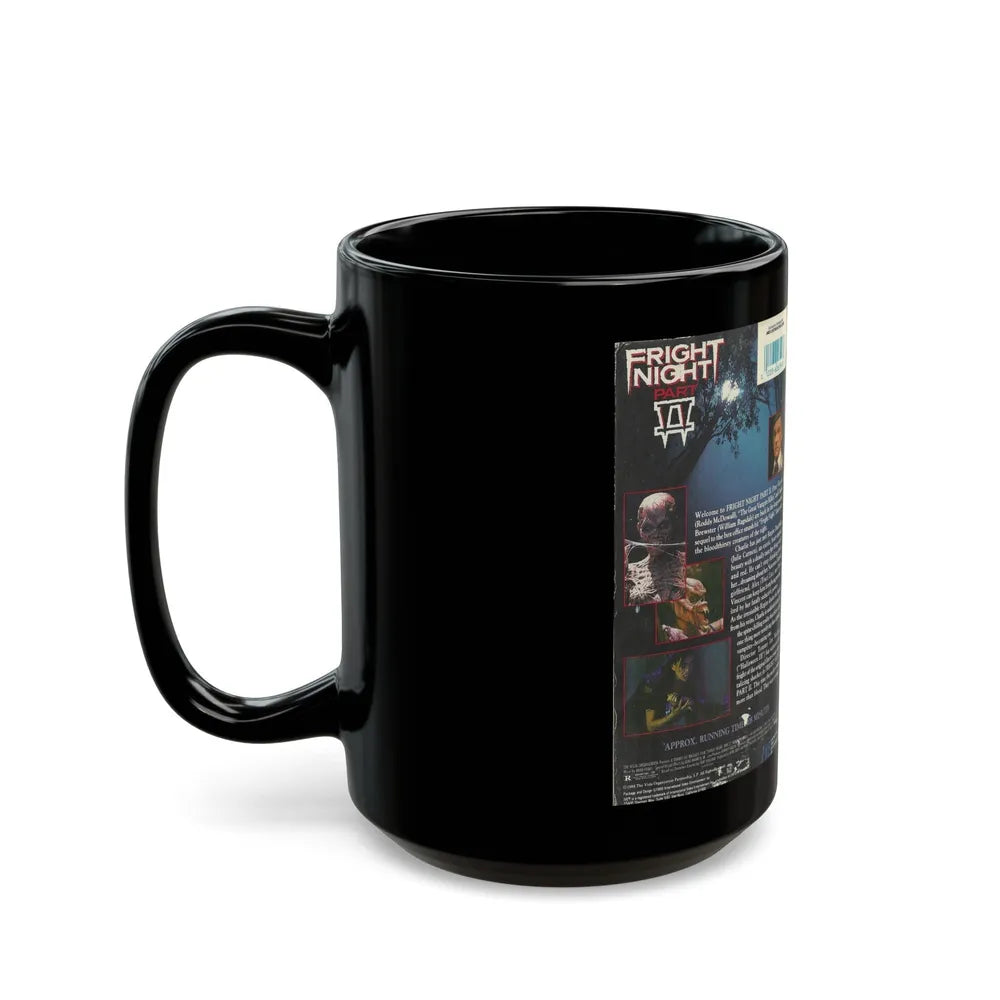 FRIGHT NIGHT PART 2 (VHS COVER) - Black Coffee Mug-Go Mug Yourself