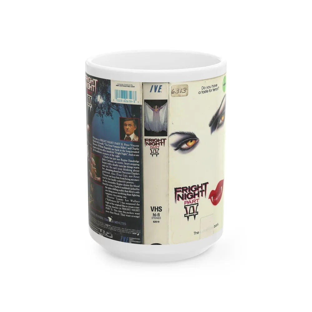 FRIGHT NIGHT PART 2 (VHS COVER) - White Coffee Mug-15oz-Go Mug Yourself