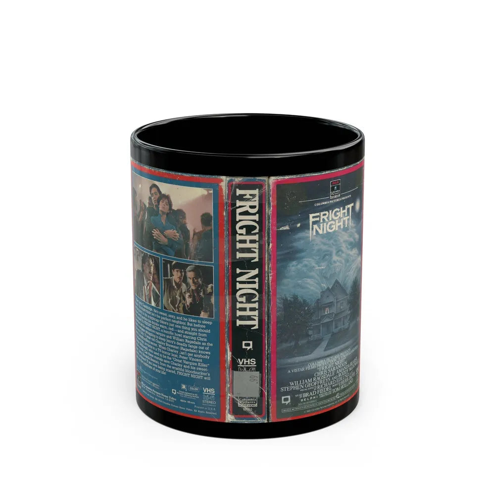 FRIGHT NIGHT RCA (VHS COVER) - Black Coffee Mug-11oz-Go Mug Yourself