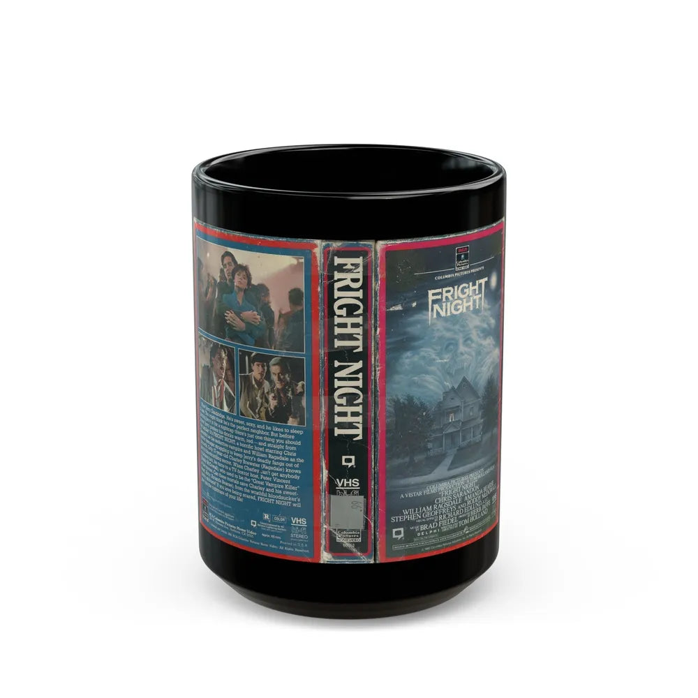 FRIGHT NIGHT RCA (VHS COVER) - Black Coffee Mug-15oz-Go Mug Yourself