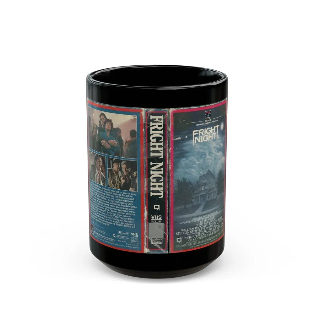 FRIGHT NIGHT RCA (VHS COVER) - Black Coffee Mug 15oz - Go Mug Yourself