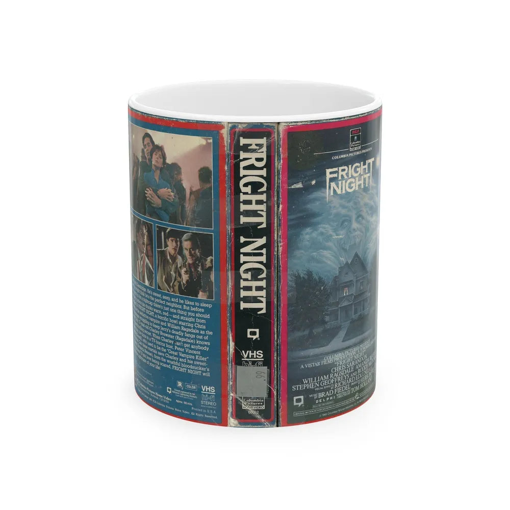 FRIGHT NIGHT RCA (VHS COVER) - White Coffee Mug-11oz-Go Mug Yourself