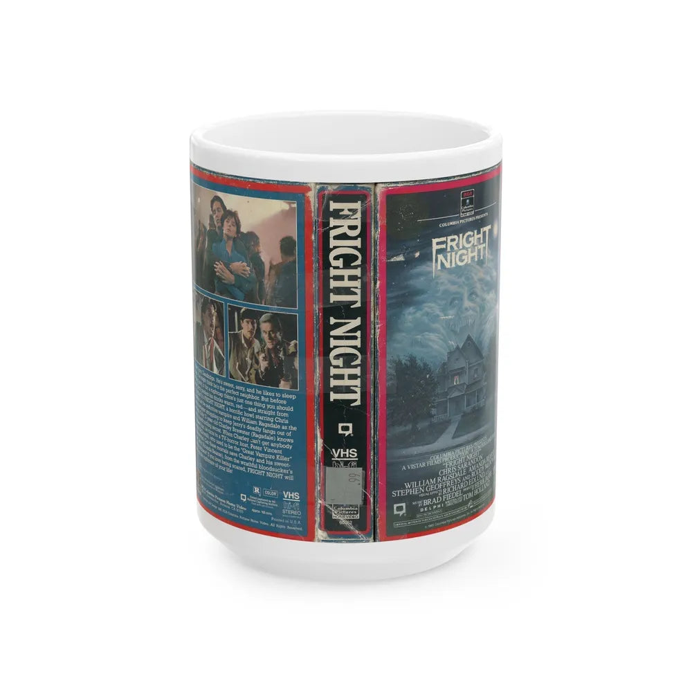 FRIGHT NIGHT RCA (VHS COVER) - White Coffee Mug-15oz-Go Mug Yourself