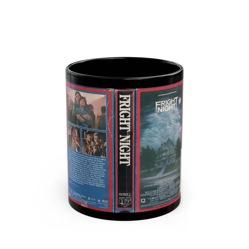 FRIGHT NIGHT (VHS COVER) - Black Coffee Mug-11oz-Go Mug Yourself