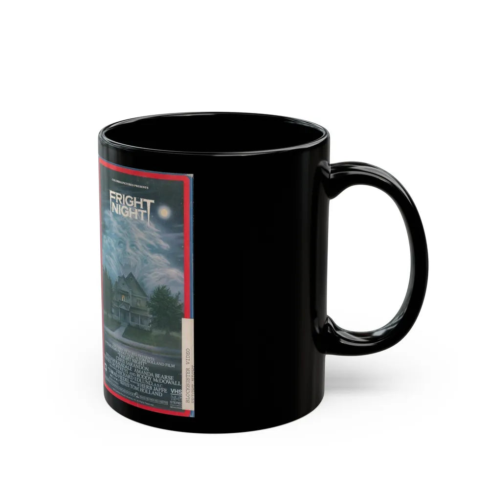 FRIGHT NIGHT (VHS COVER) - Black Coffee Mug-Go Mug Yourself