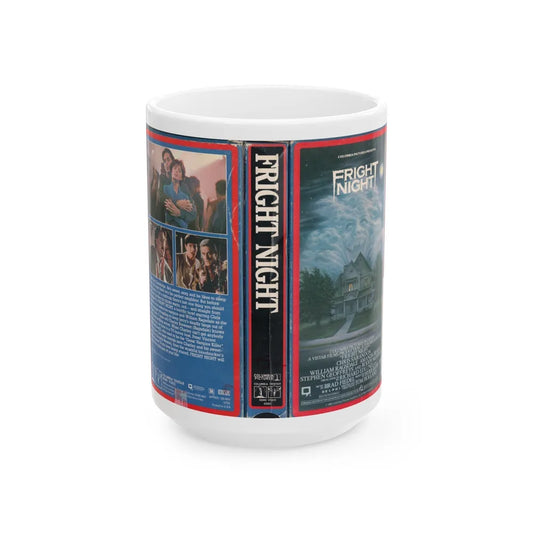 FRIGHT NIGHT (VHS COVER) - White Coffee Mug-15oz-Go Mug Yourself