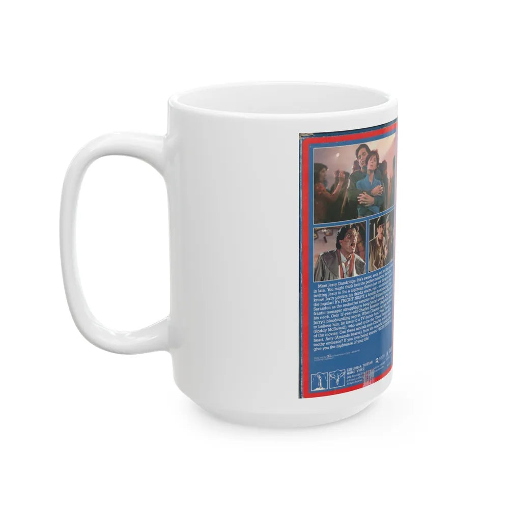 FRIGHT NIGHT (VHS COVER) - White Coffee Mug-Go Mug Yourself