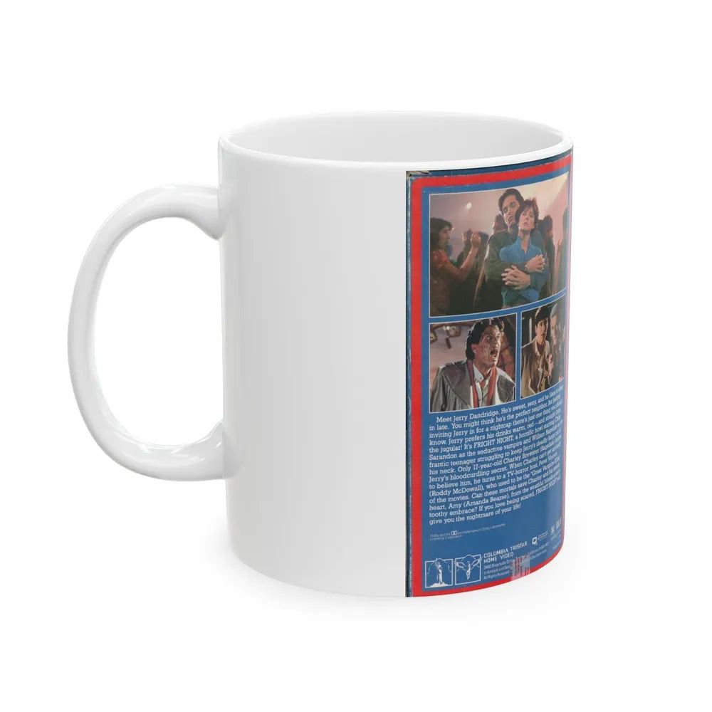 FRIGHT NIGHT (VHS COVER) - White Coffee Mug-Go Mug Yourself