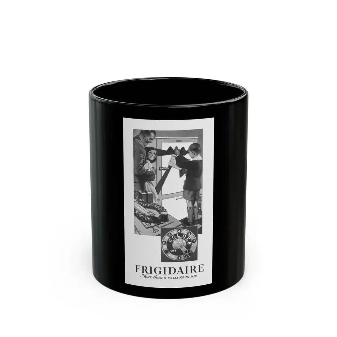 Frigidaire ad, Cosmopolitan, December 1929 - Black Coffee Mug 11oz - Go Mug Yourself
