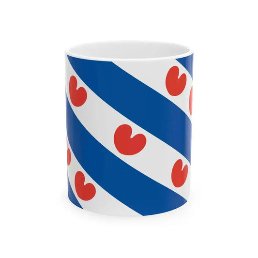 Frisian flag (Netherlands) White Coffee Mug 11oz - Go Mug Yourself