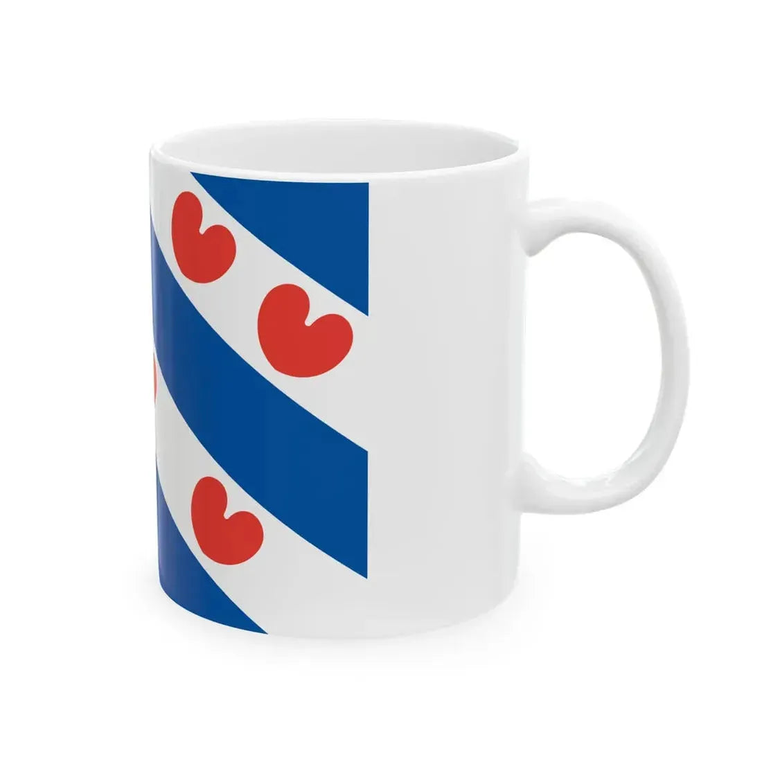 Frisian flag (Netherlands) White Coffee Mug - Go Mug Yourself