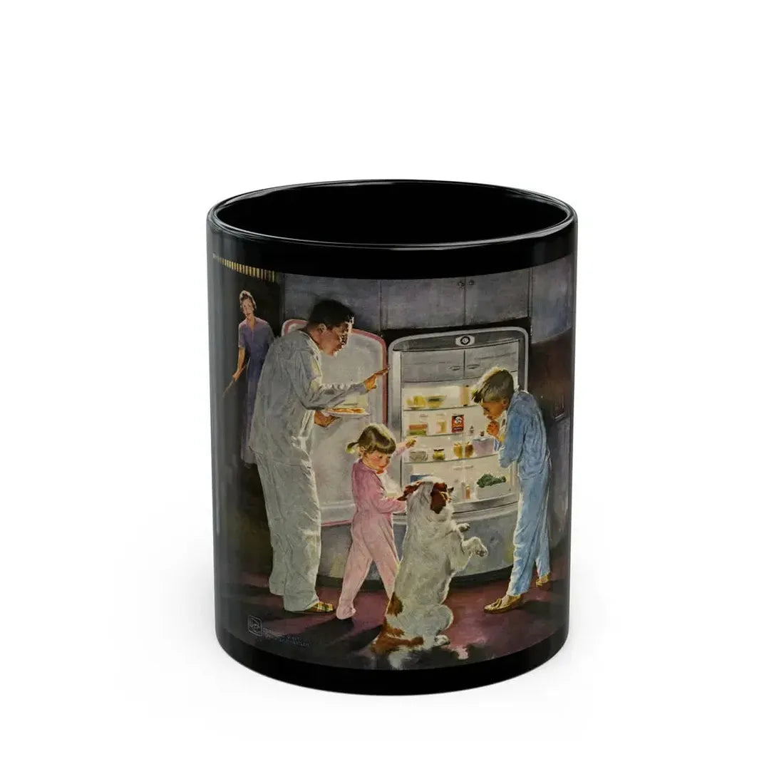 Friskies in the Fridge, 1956 - Black Coffee Mug 11oz - Go Mug Yourself