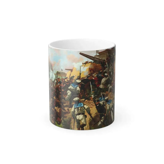 Fritz Neumann (1881-1919) The Capture of the Forts at Taku, Boxer Rebellion - Color Changing Mug 11oz 11oz - Go Mug Yourself