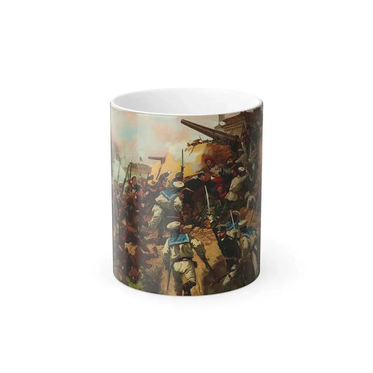 Fritz Neumann (1881-1919) The Capture of the Forts at Taku, Boxer Rebellion - lowres - Color Changing Mug 11oz 11oz - Go Mug Yourself