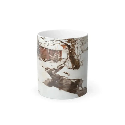Fritz Thaulow (1847-1906) winter on the isle of stord - Color Changing Mug 11oz 11oz - Go Mug Yourself