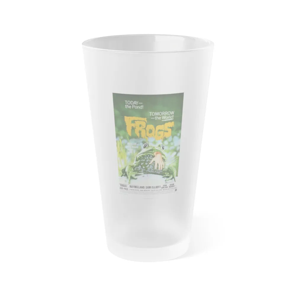 FROGS 1972 Movie Poster - Frosted Pint Glass 16oz-16oz-Frosted-Go Mug Yourself