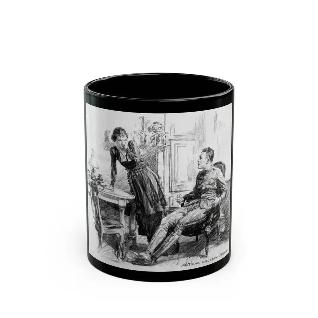 From Baseball to Boches, Collier's magazine interior illustration, May 11, 1918 - Black Coffee Mug 11oz - Go Mug Yourself