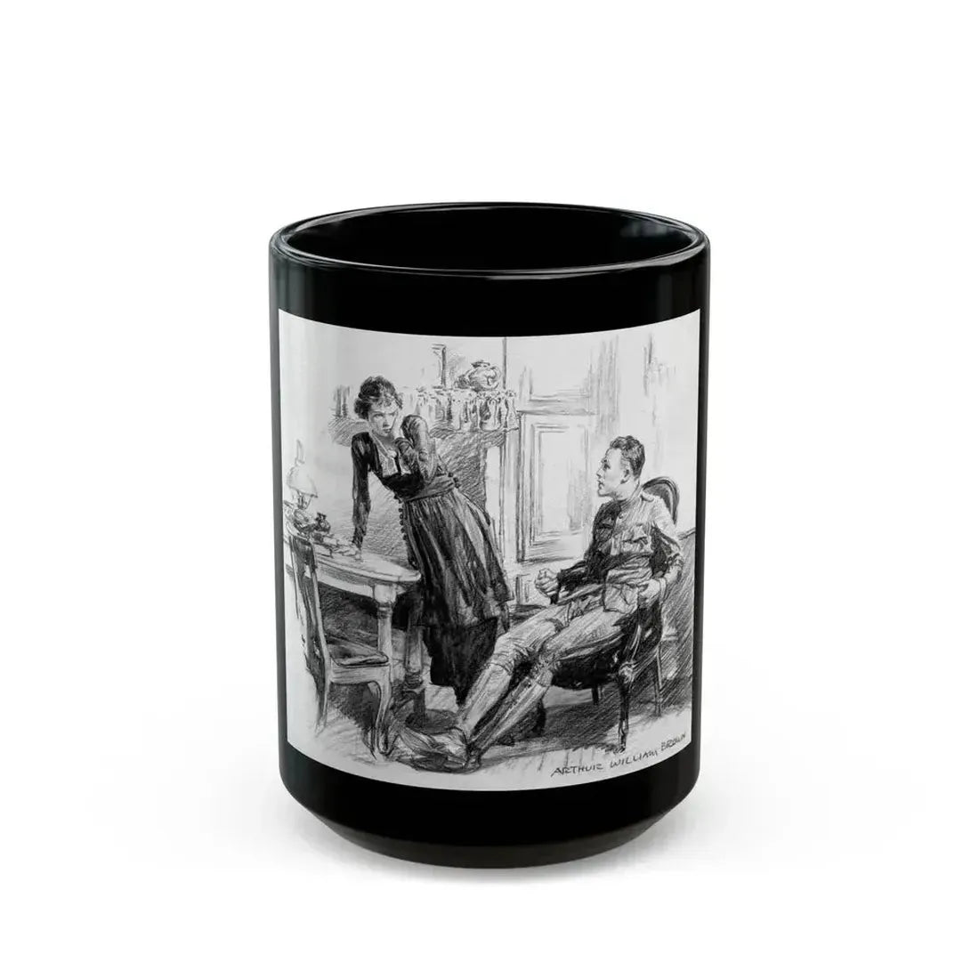 From Baseball to Boches, Collier's magazine interior illustration, May 11, 1918 - Black Coffee Mug 15oz - Go Mug Yourself